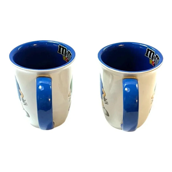 M&M's World Mugs Lot 2 Ceramic Advertising Characters Mars Chocolate  Co Coffee - Picture 5 of 11